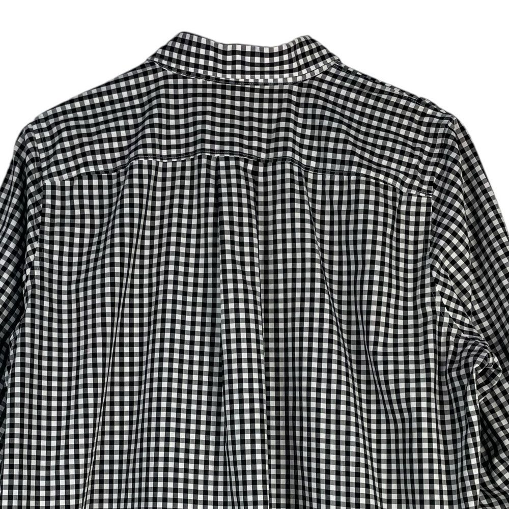 Land's End No Iron Supima Cotton Button Down Shirt‎ Siza 16W Check Black White - Picture 7 of 9